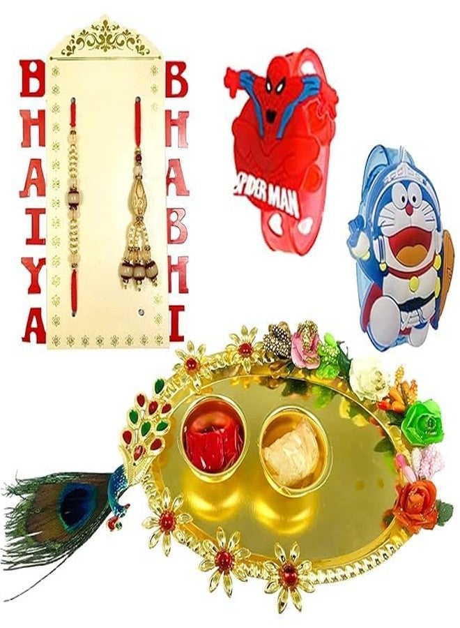 Evisha زوج من لوحة راخي رولي شوال من إيفيشا مع 2 شخصية كرتونية للأطفال LED راخي للأخ وبهابي - Image 1